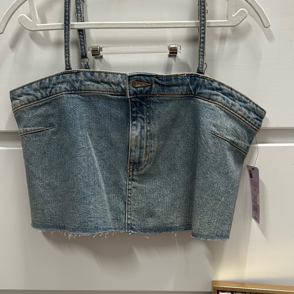 Denim Crop Top from Target w adjustable straps